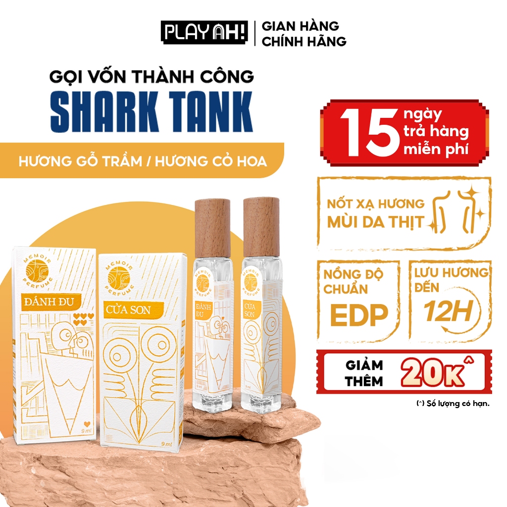 Nước Hoa PlayAh Memoir Eau De Parfum - Hương Đánh Đu/Cửa Son 9ml
