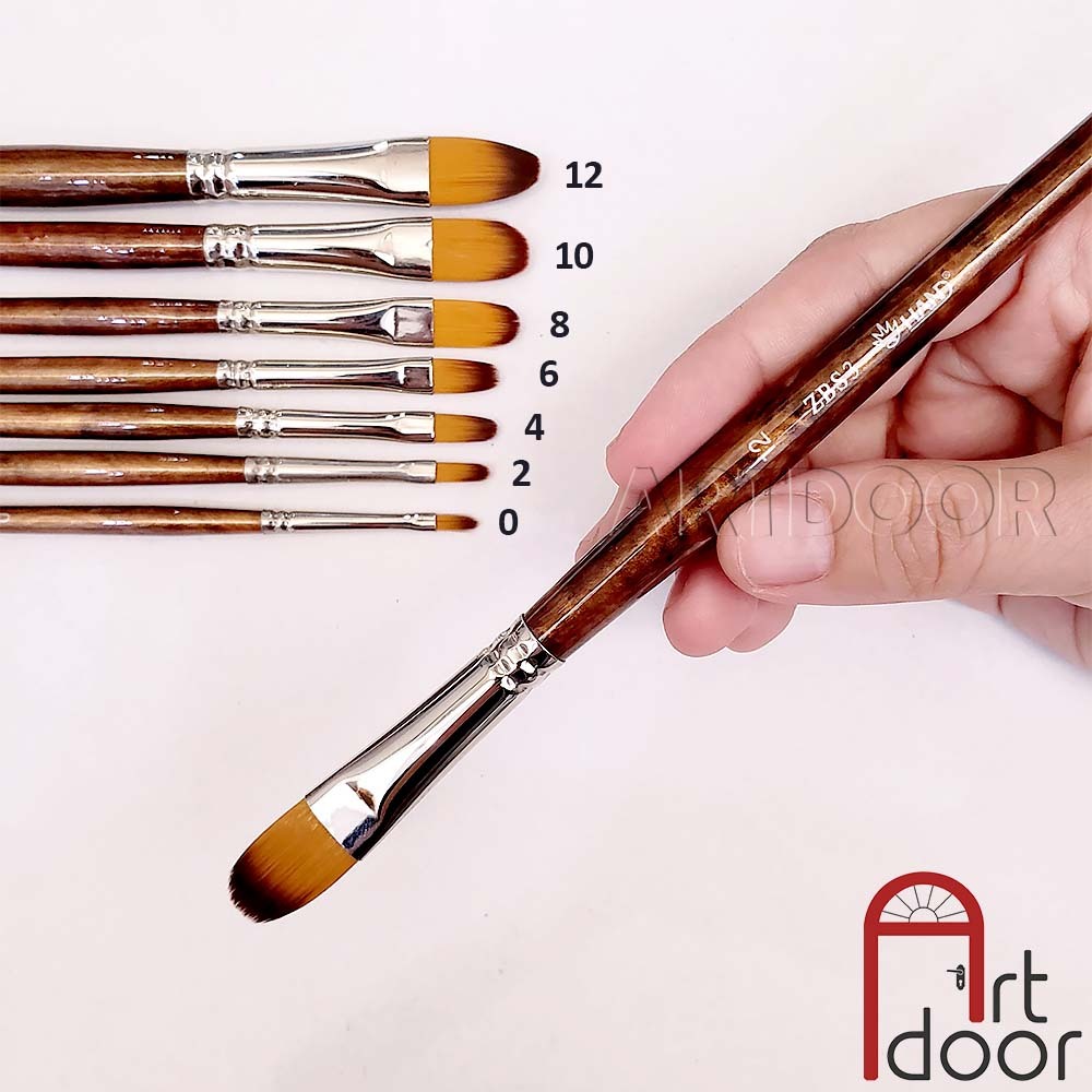 [ARTDOOR] Cọ vẽ đầu Oval HAND (ZBS3)