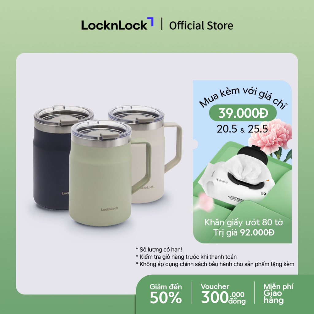 Cốc giữ nhiệt Lock&Lock Metro Table Mug 475ml LHC4219 (3 màu)