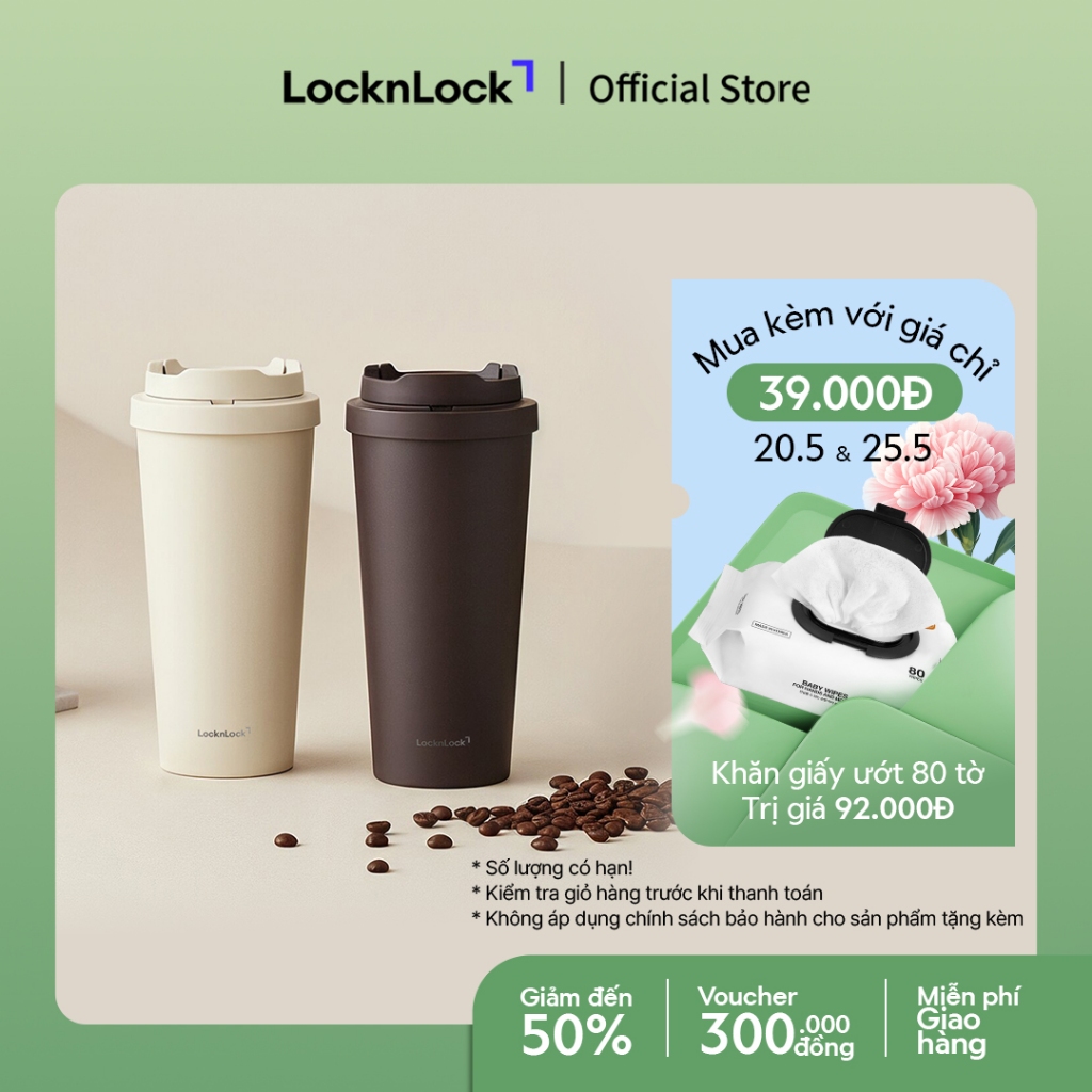 Bình giữ nhiệt LocknLock Energetic ceramic tumbler LHC3414 bằng thép không gỉ 304 phủ sứ dung tích 550ml - 2 Màu | BigBuy360 - bigbuy360.vn