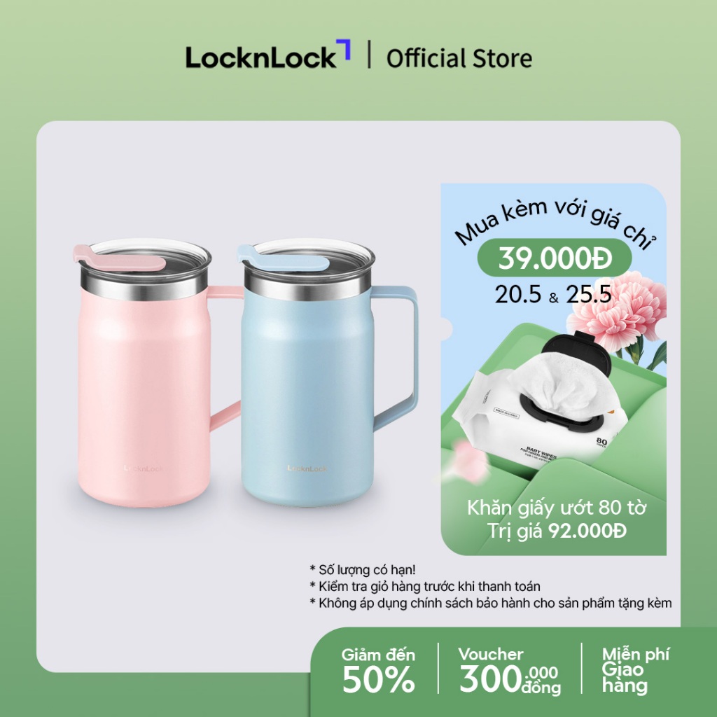 Cốc giữ nhiệt Lock&Lock Metro Table Mug 600ml LHC4282 (2 màu)