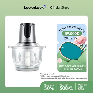 Máy xay thịt bằng thủy tinh lock&lock dung tích 2l công suất 300w - ejm171