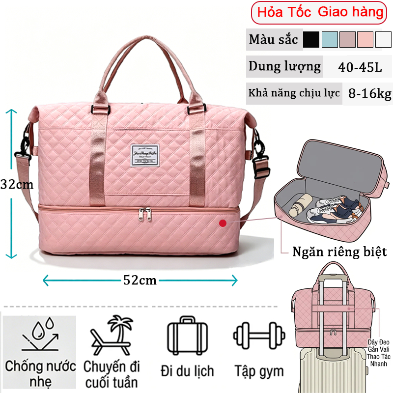 Túi Du Lịch Xách Tay Dựng Quần Áo Chống Nước Cỡ Lớn,Túi Xách Đựng Đồ Đa Năng…