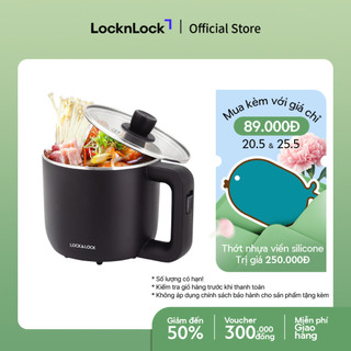 Nồi điện đa năng lock&lock 0.8l, 220v, 50hz, 600w - màu đen - ejp116blk