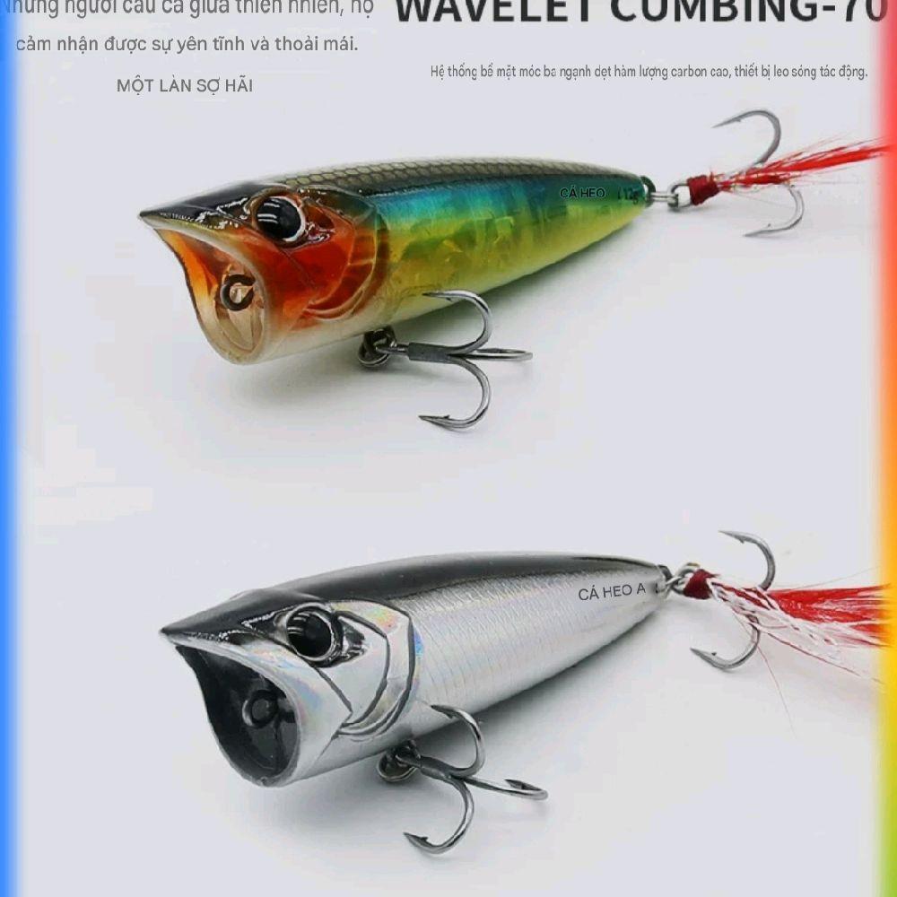 Mồi POPER Dolphinly lưỡi 4x 6066 không gỉ chuyên cá săn mồi