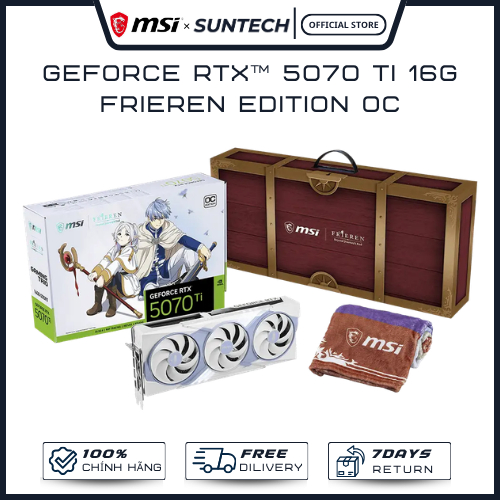 Card Màn Hình MSI GeForce RTX 5070 Ti 16GB FRIEREN EDITION OC - Siêu Phẩm Giới Hạn, Kiến Trúc Blackw