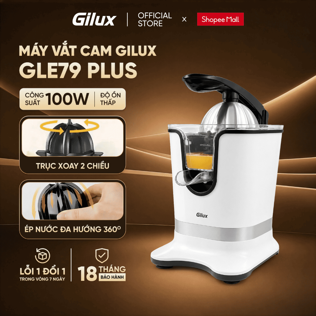 Máy Vắt Cam GILUX - Xoay 2 Chiều, Ép cam Tiện Lợi - Hàng Chính Hãng, Bảo hành 18 tháng
