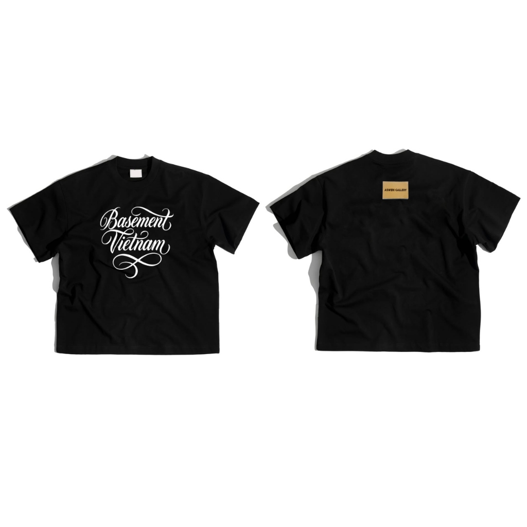 Áo Thun BOXY FIT - ASWERI - BASEMENT - 100cotton 280gsm.