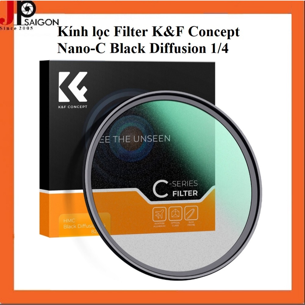 KÍNH LỌC FILTER K&F CONCEPT NANO-C BLACK DIFFUSION 1/4  49mm, 52mm, 55mm, 58mm, 62mm, 67mm, 72mm, 77