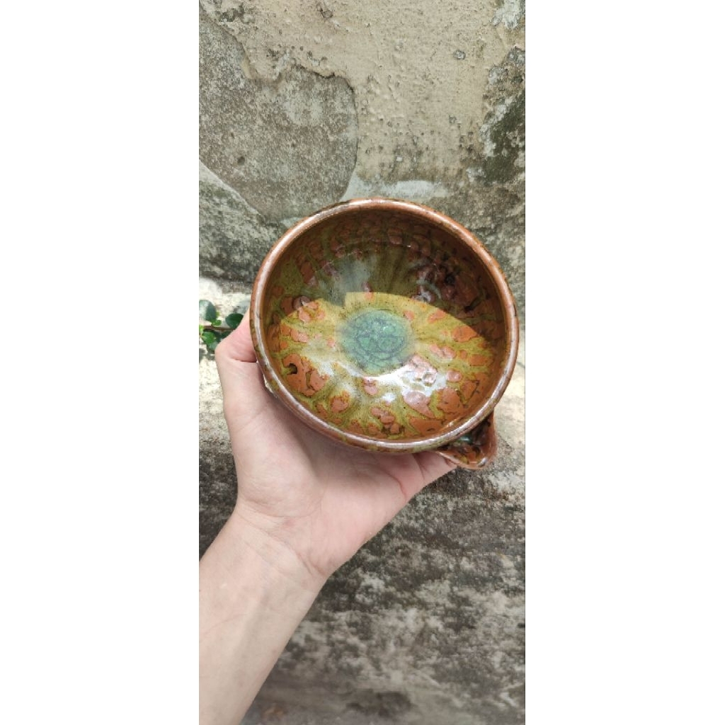 Bát chawan mộc men cchảy và Chawan men tiêu vẽ hoa