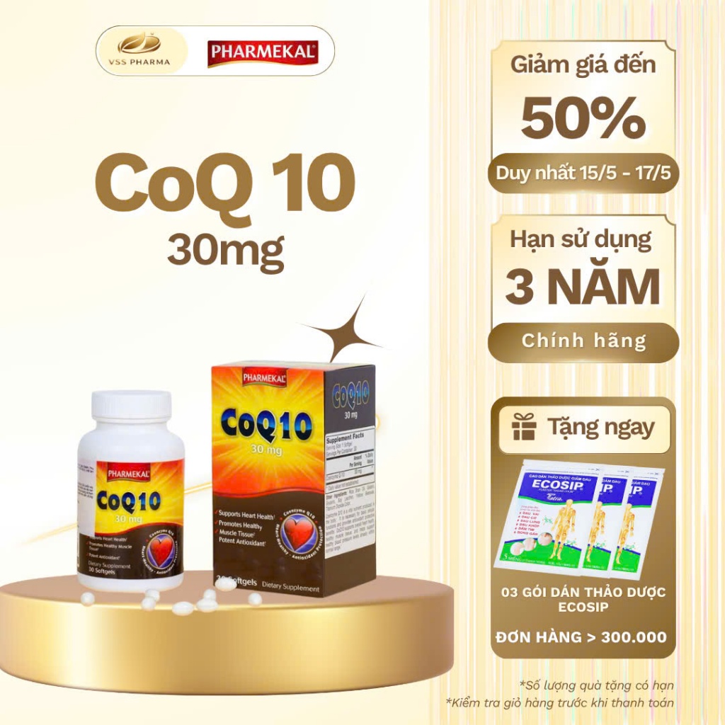 Co- enzym Q10 30MG hộp 30 viên PHARMEKAL – USA