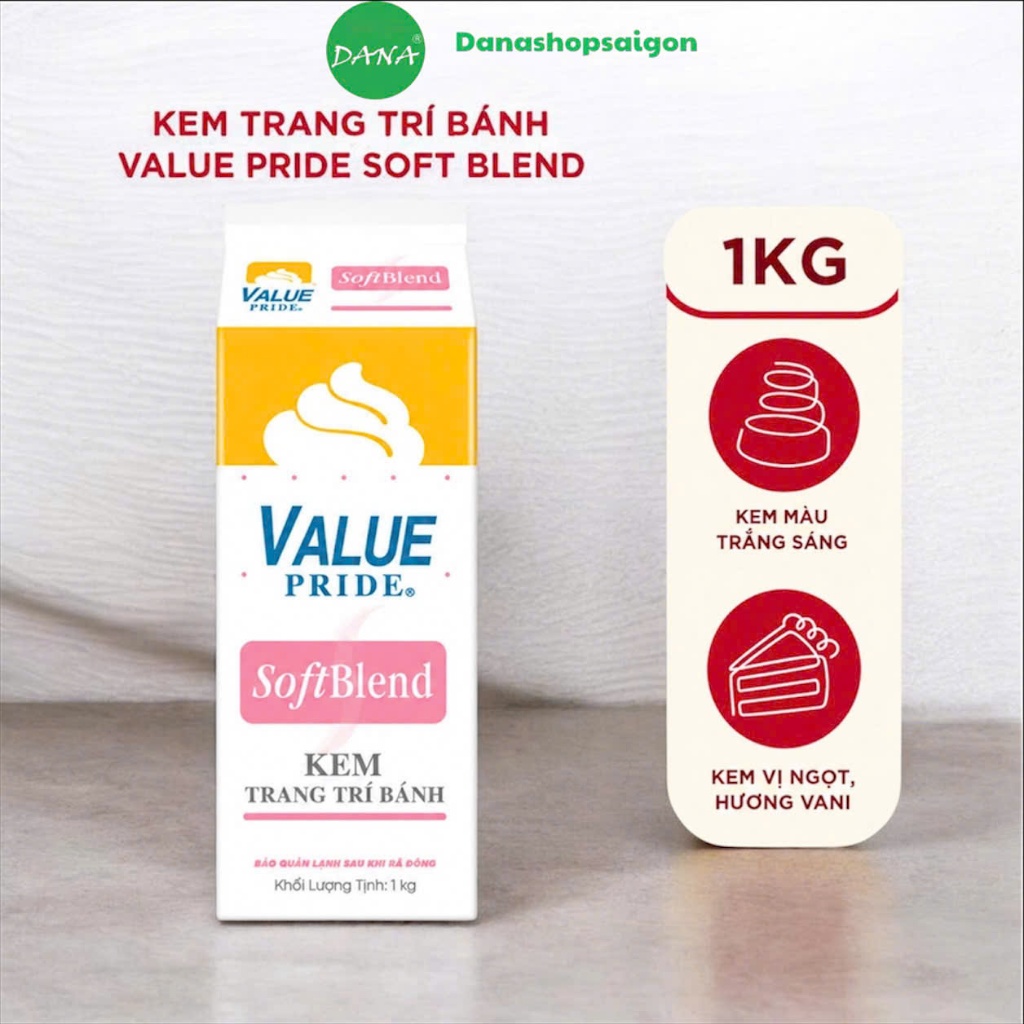 Kem Trang Trí Bánh Value Pride Soft Blend Hộp 1Kg