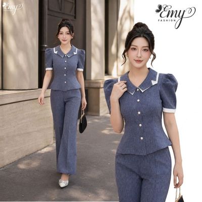 [SẢN PHẨM CHỈ ÁO] Áo Thiết Kế EMY Thời Trang Cao Cấp A2270 Vải Linen Lụa Màu Sang Trọng Thanh Lịch