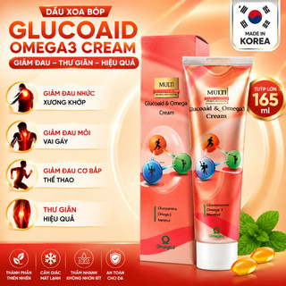 Dầu lạnh Glucoaid & Omega3 Hàn Quốc tuýp 165ml - giảm đau nhanh, thư giãn cơ thể