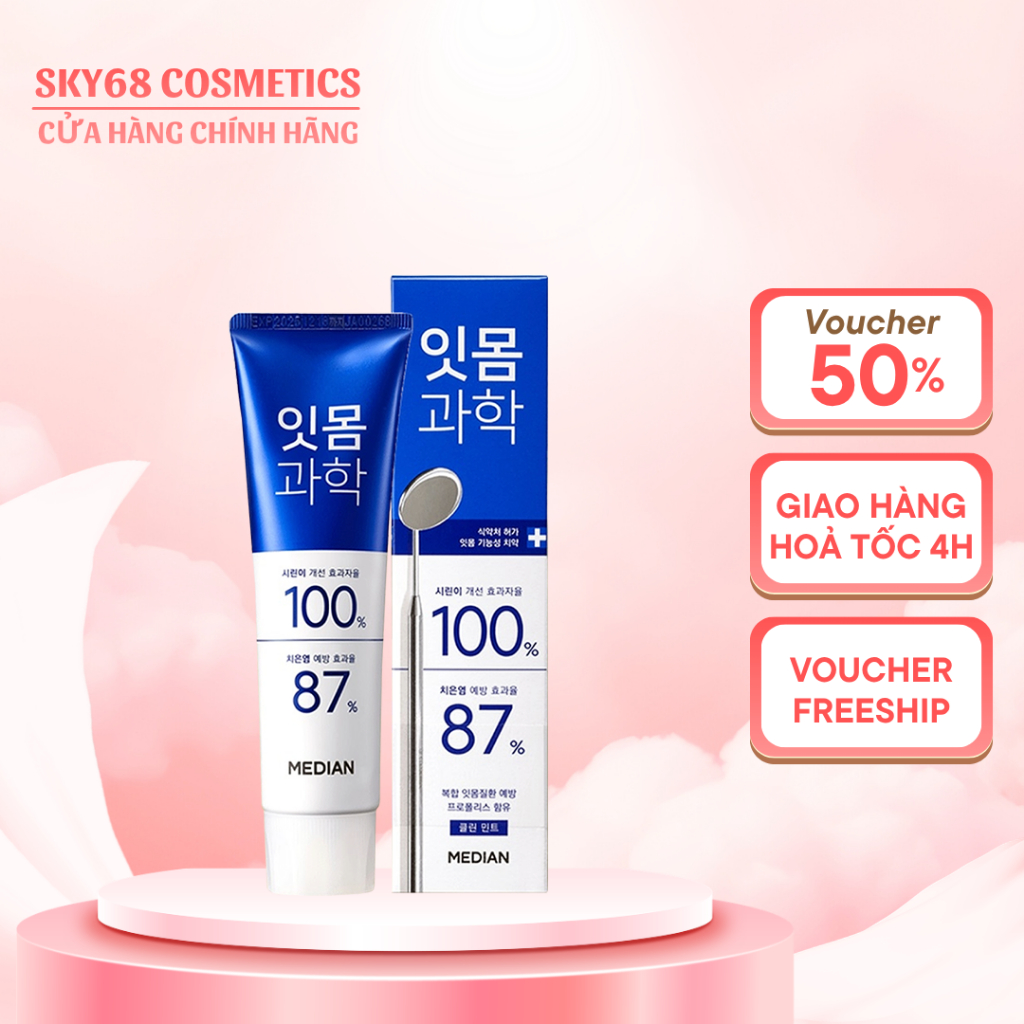 Kem Đánh Răng Giúp Bảo Vệ Răng Nhạy Cảm Median Gum Science Toothpaste Clean Mint 120g - Clean Mint
