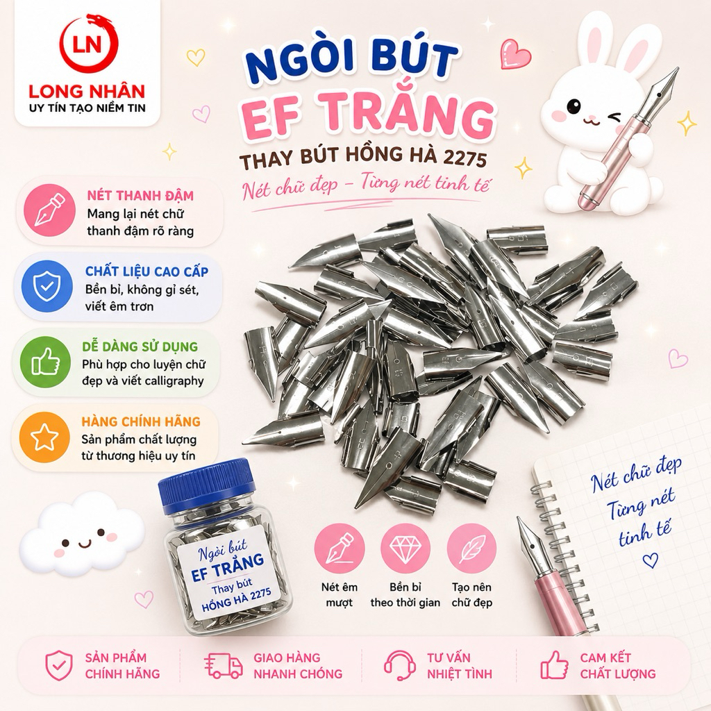 Combo 10 ngòi bút máy hồng hà 2275,2274