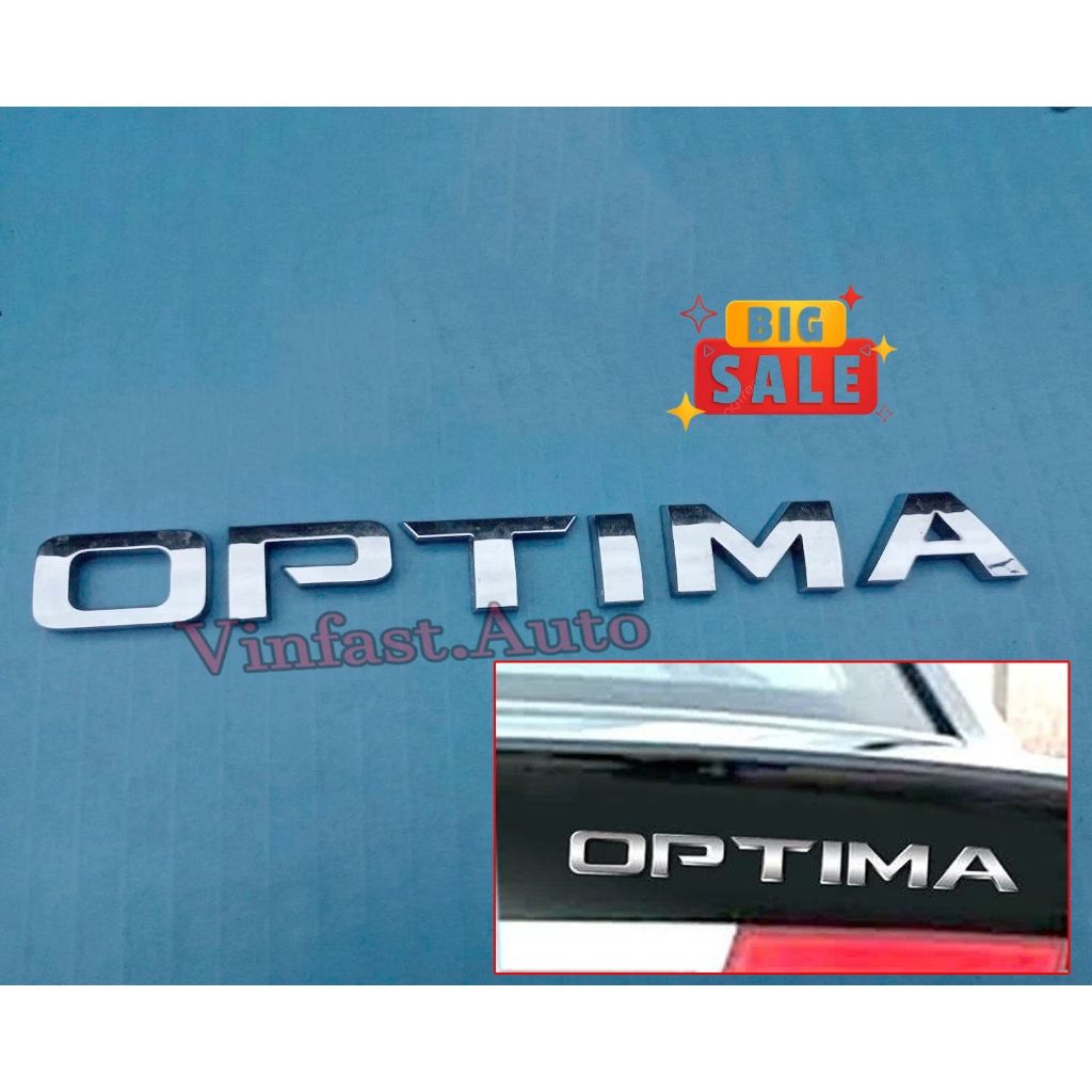 Chữ Nổi Optima Dán Đuôi Xe Kia Optima ( Chuẩn Hãng ) - Tem Chữ Optima Dán Sau Kia Optima