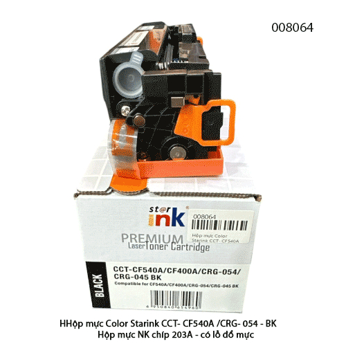 Hộp mực Starink CF540A ( 203A ) / CRG-054 / 054 – Black - đen (K) – Có chíp – Lắp là in – Chính hiệu