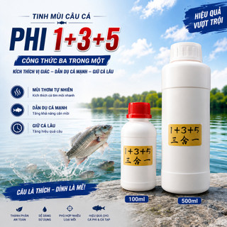 Tinh mùi câu cá 1+3+5 - 100ml và 500ml - Câu cá rô phi