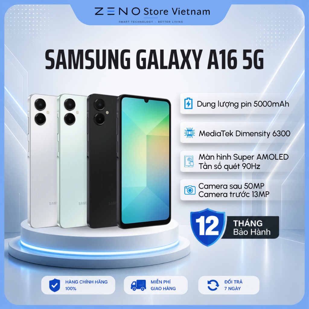Điện thoại thông minh Samsung Galaxy A16 5G 8GB 128GB chính hãng - Bảo hành 12 Tháng