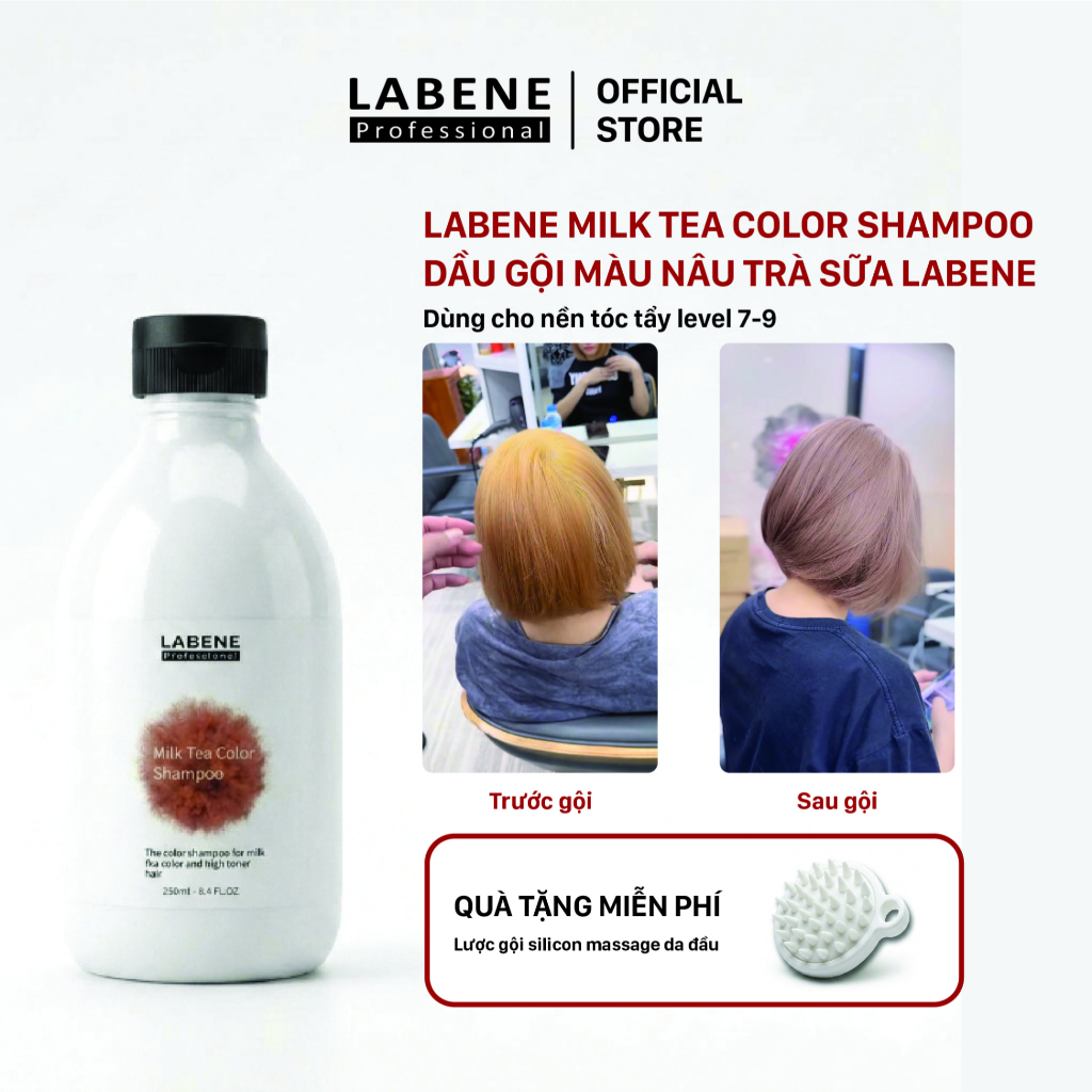 Dầu Gội Nâu Trà Sữa Labene Dành Cho Tóc Nhuộm Nâu, Bổ Sung Tăng Độ Sáng Tươi Mới Màu Nhuộm