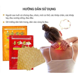 Cao Dán Hồng Sâm Himena Đỏ Hàn Quốc 20 Miếng