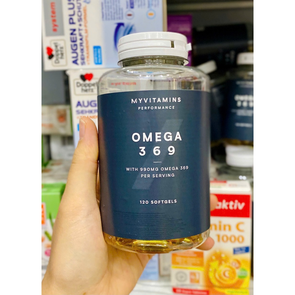 ( Date 2028) Viên uống omega 3-6-9 Myvitamins Omega 369, UK (120v) hỗ trợ não, mắt, tim mạch