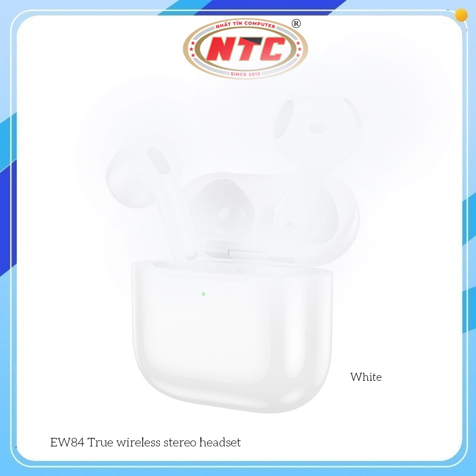 Tai nghe Bluetooth TWS Hoco EW84 V5.4, Pin 6H (Trắng)