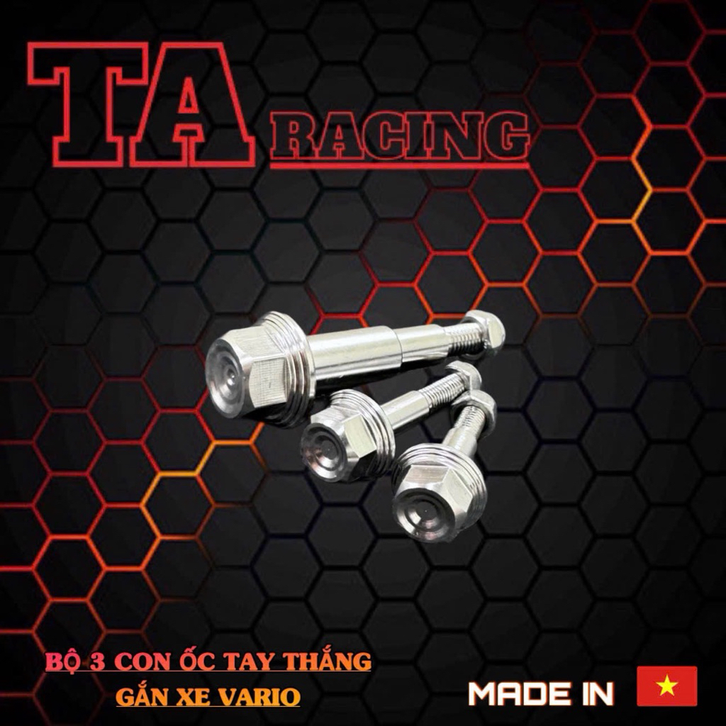 [HÌNH THẬT] Bộ ba ốc tay thắng Vario mẫu thái Inox 304 Tặng kèm tán Inox 304