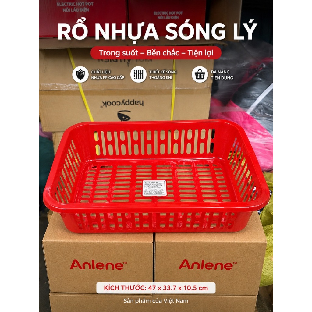 Set 10 Sóng ly (Rổ ) nhựa úp ly đa năng 48cm*30*11