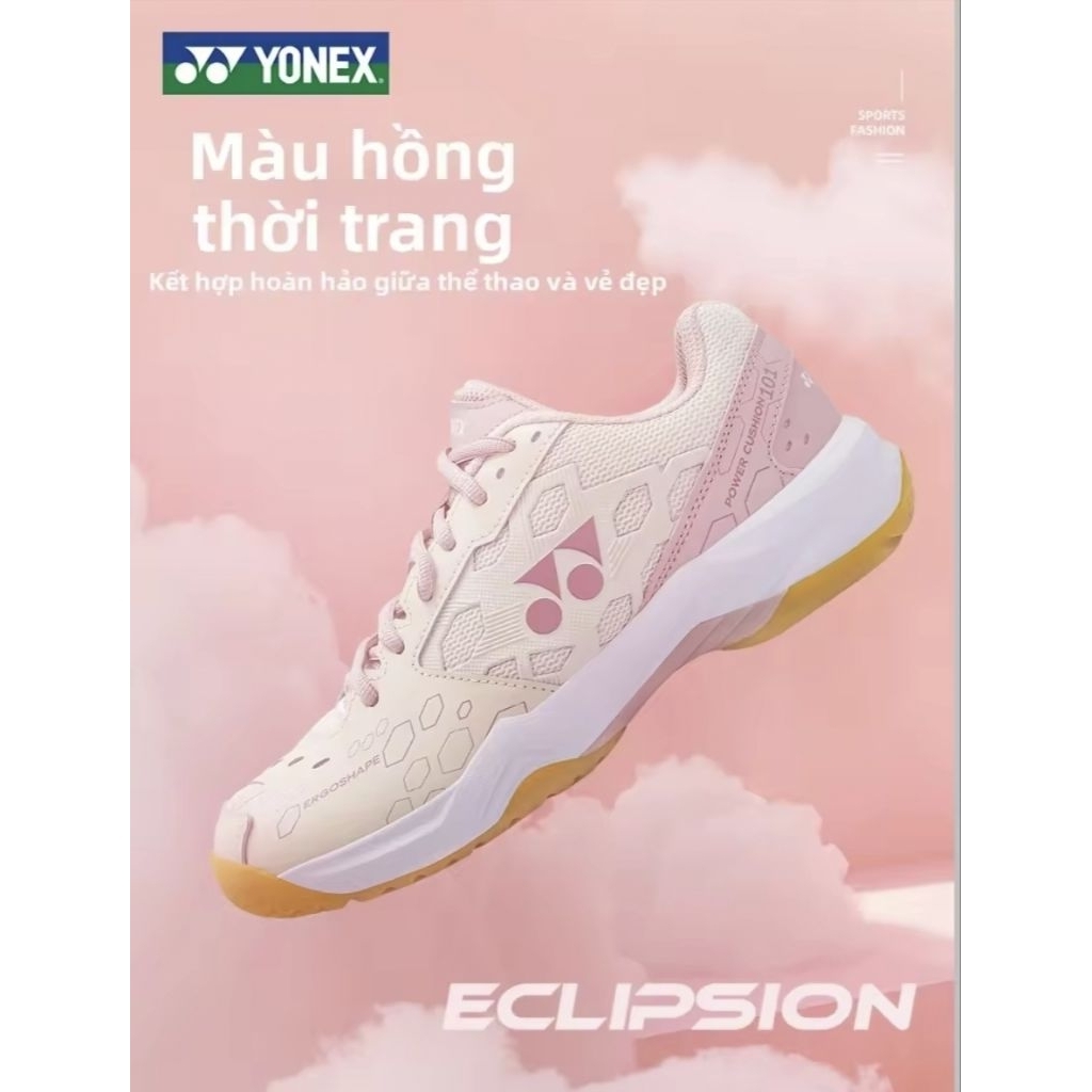 Giày Cầu Lông Yonex SHB101CR Hồng Phấn - Đế Cao Su Chống Trơn- Bám Sân- Êm Chân