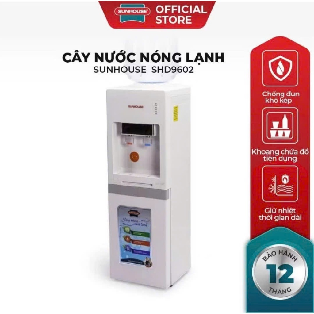 CÂY NƯỚC NÓNG LẠNH SHUNHOUSE SHD9602 CHÍNH HÃNG BẢO HÀNH 12 THÁNG