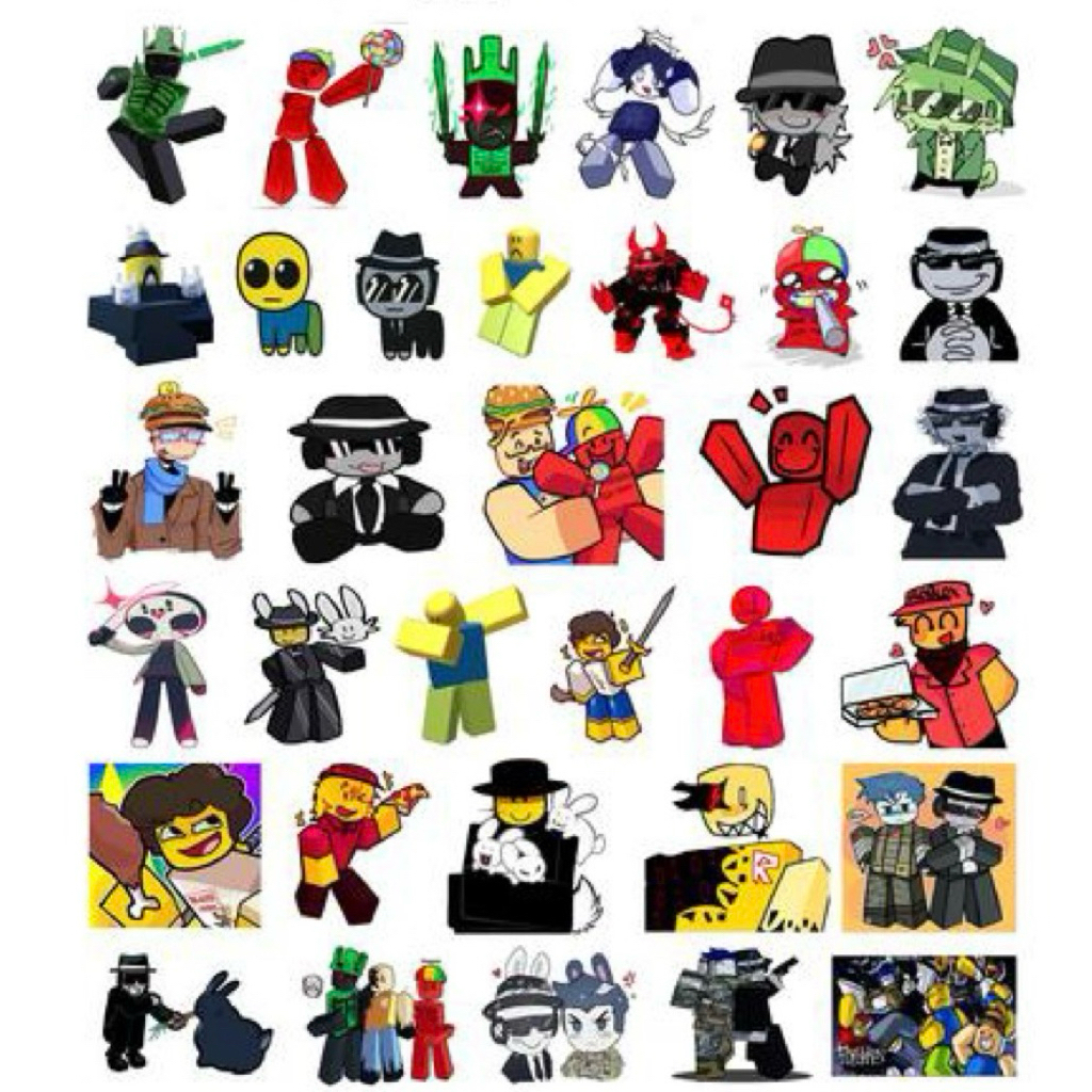 Sticker dán hình forsaken chance Dusekkar Taph Two Time Shedletsky Elliot Veeronica   Slasher Guest 