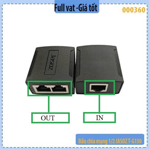 Bộ chia mạng RJ45 một ra hai JASOZ T-G150 - Đầu chia mạng 1/2 JASOZ T-G150