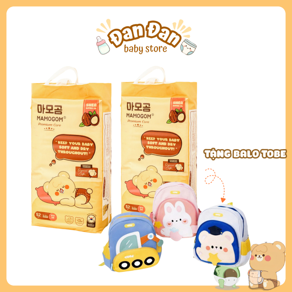 Bỉm Mamogom Premium, Deal mua 2 Bịch bỉm Mamogom tặng Balo Tobe