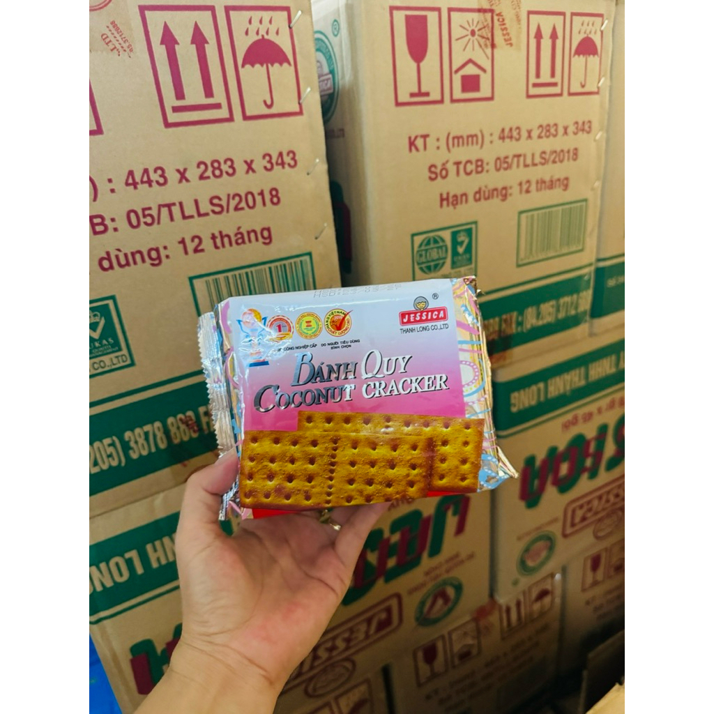 Bánh quy tròn,quy vuông  coconutt Jessica(combo 10 gói)