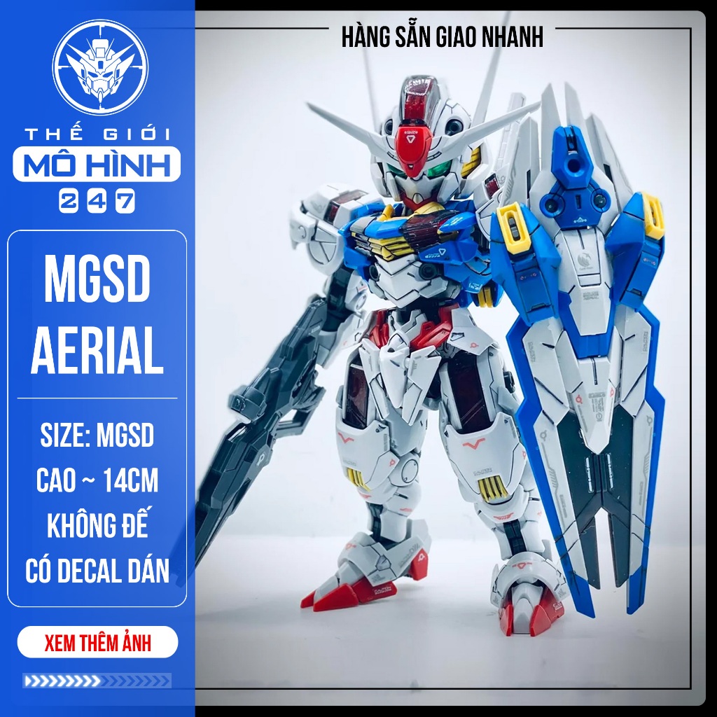 Mô hình lắp ráp MGSD Aerial kèm decal dán - Mô hình lắp ráp mecha