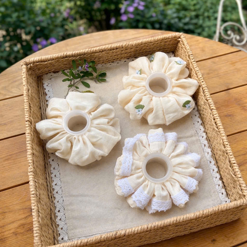 Dây cột tóc scrunchies phom nhún size 16 - hàng thiết kế cao cấp