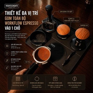 HIGHTECHGATE Espresso Mat | Tấm Lót Pha Cà Phê Đa Năng Đặt Tamper & Tay Pha 51/53/58mm