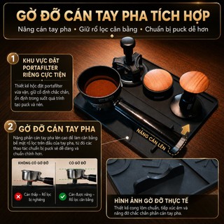 HIGHTECHGATE Espresso Mat | Tấm Lót Pha Cà Phê Đa Năng Đặt Tamper & Tay Pha 51/53/58mm
