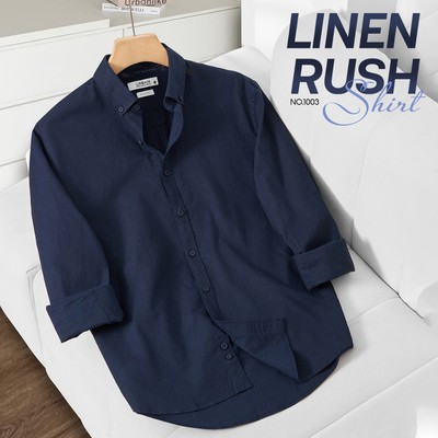 Sơ mi Linen nam URBAN vải đũi mỏng nhẹ thoáng mát phom Slim không ôm body, mặc đi làm NO 1004|1003