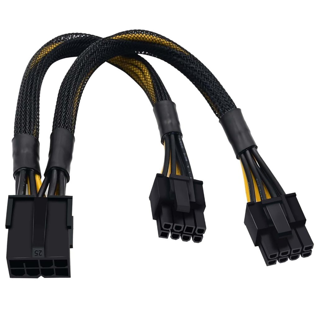 Cáp Chia Nguồn GPU 8Pin PCIe 1 To 2 8Pin/6+2Pin – Dây Nguồn Card VGA GTX RTX Cao Cấp
