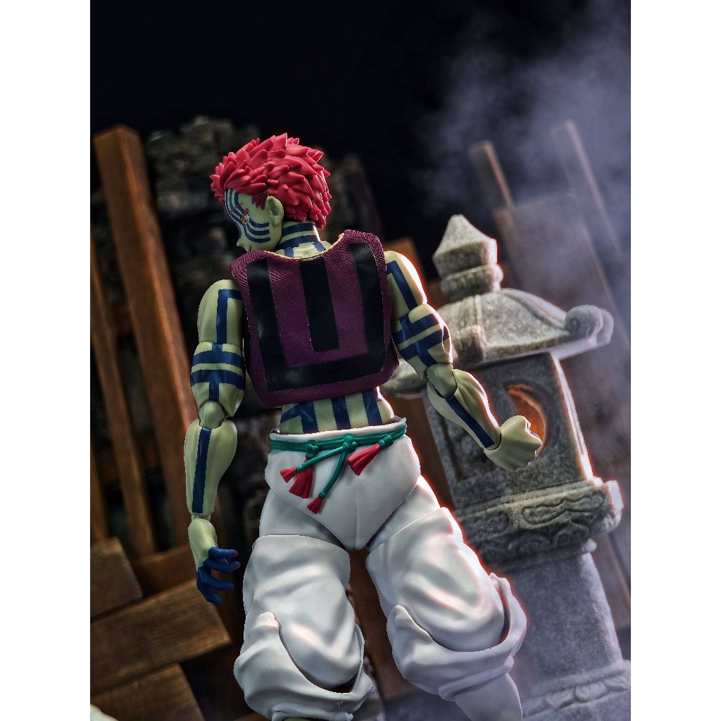 Áo Vải Akaza SHF Demon Slayer Kimetsu no Yaiba Trang Phục Vải Mô Hình 1/12
