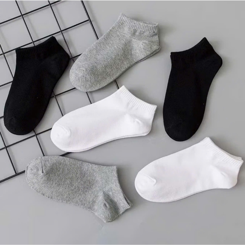 Vớ Tất Nam Nữ Cổ Thấp Trơn Vớ Cotton Kháng Khuẩn Co Giãn 4 Chiều Phong Cách Hàn Quốc Basic