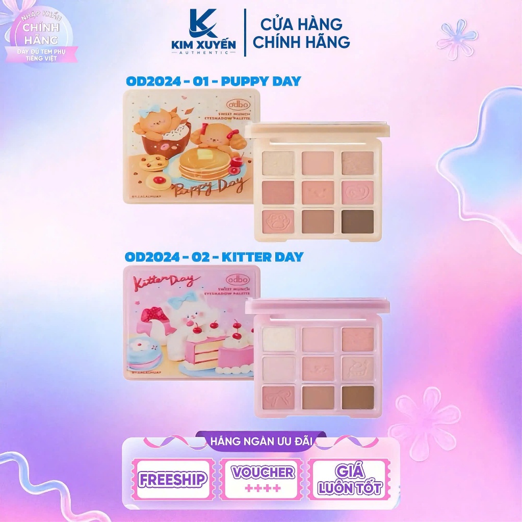 Bảng phấn mắt Odbo 9 ô Sweet Munch OD2014