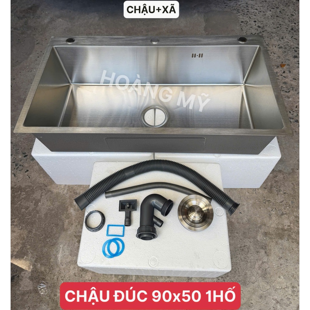 Chậu đúc 90x50 1 hố cỡ SIÊU TO ,chậu 1 hố cỡ lớn, chậu rửa chén 1 hố lớn, chậu rửa bát 1 hố lớn