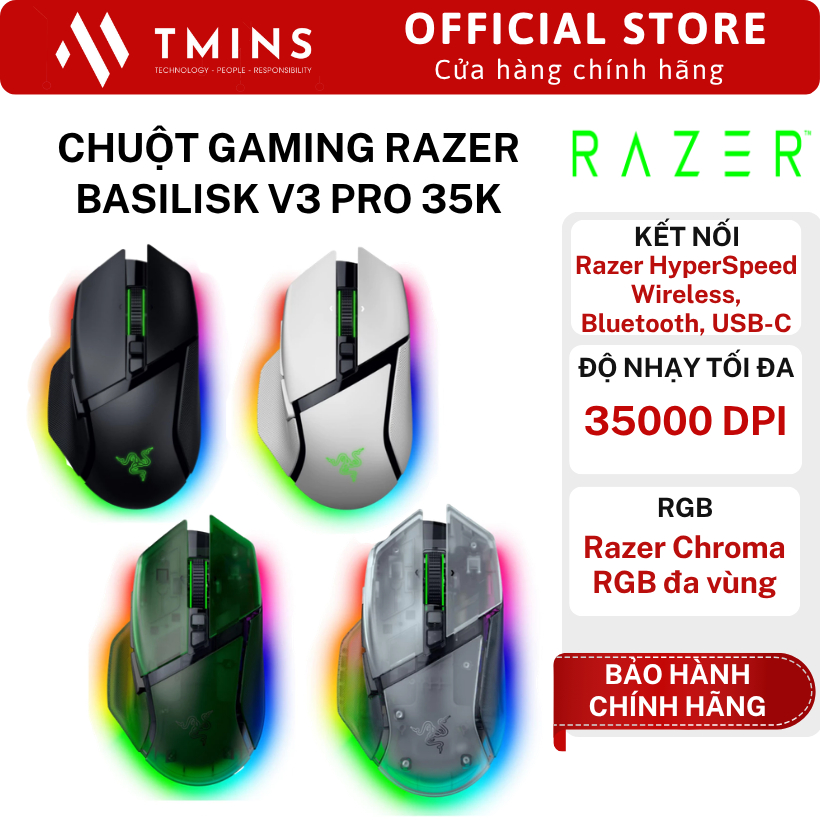 Chuột Gaming Razer Basilisk V3 Pro 35K - Hàng chính hãng