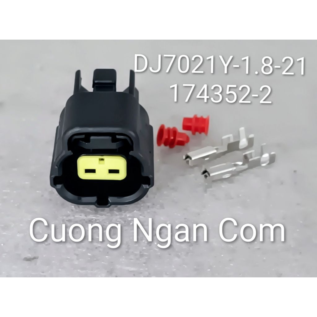 Giắc điện 2 dây (Connector 2 pin plug) 174352-2 / DJ70216Y-1.8-21