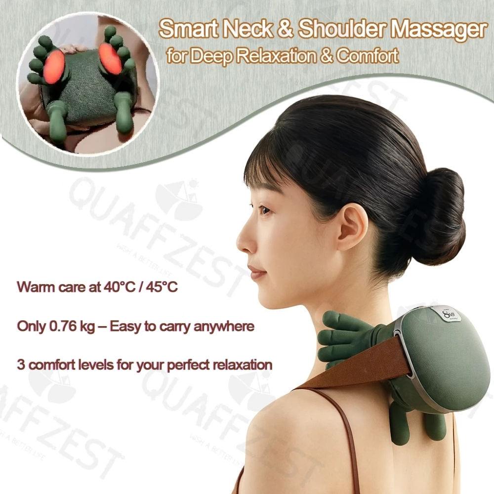 Máy Massage Cổ Vai Gáy N7 Master Cao Cấp - Máy Mát Xa Cổ Chườm Nóng, Massage Trapezius Giảm Đau Mỏi 