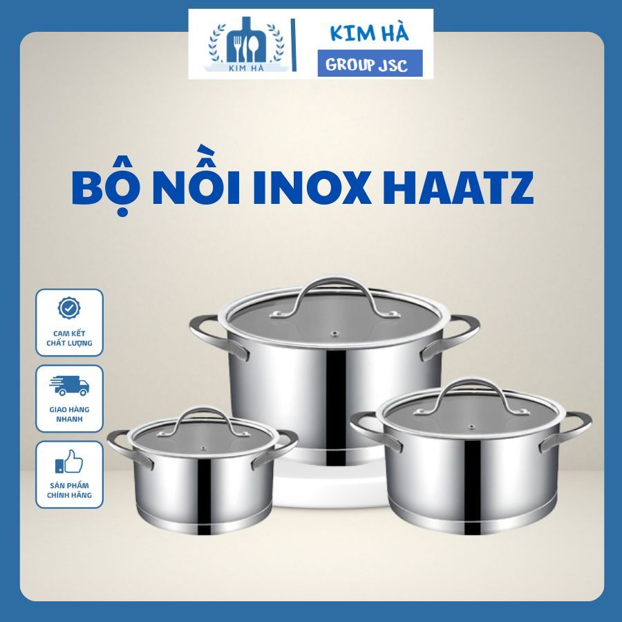 Bộ Nồi Jang Taste Haatz Hàn Quốc Inox 304 Cao Cấp Dẫn Nhiệt Đều Dễ Dàng Vệ Sinh- Kim Hà group JSC